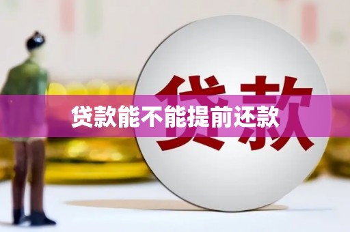 荣昌贷款能不能提前还款